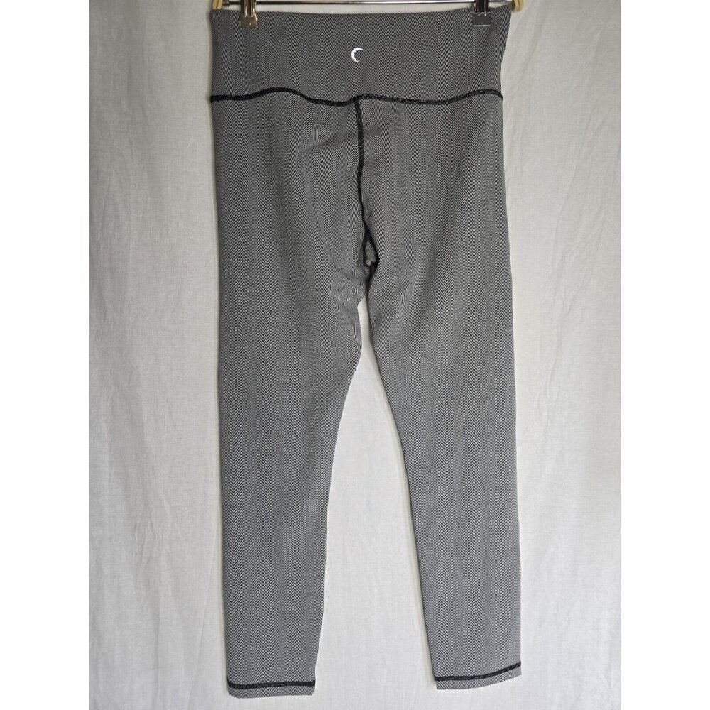 Zyia Black Herringbone Hi-Rise 7/8 Leggings Women's Size 8-10